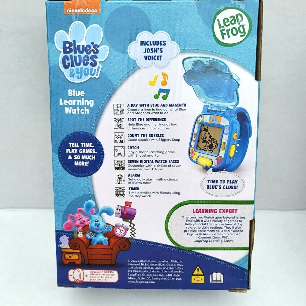 Leap Frog Blue’s Clues & You Blue Learning Watch Nickelodeon Ages 3+ NIB - Picture 2 of 7